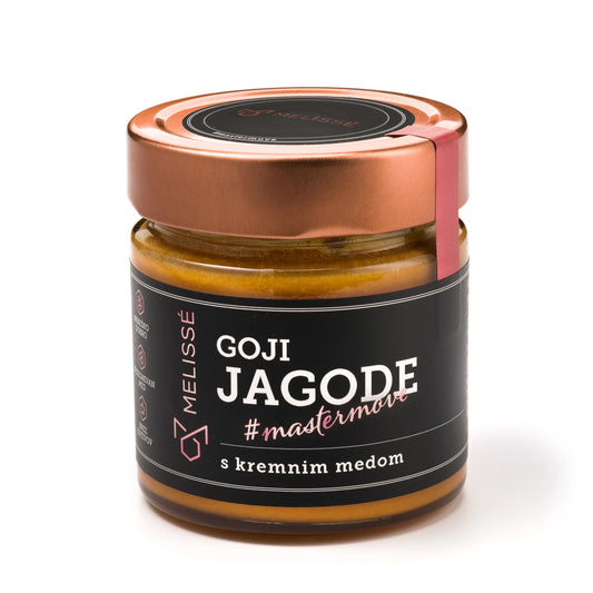 Creamy honey with goji berries