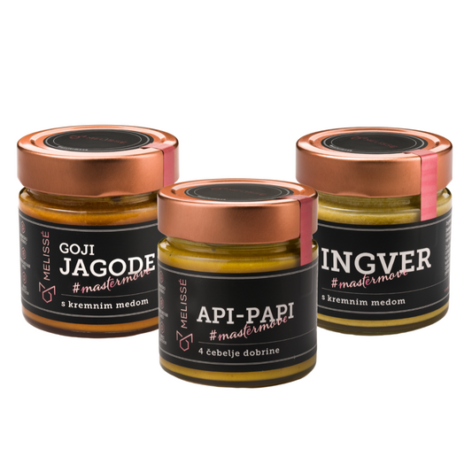 Imuno maxi - API PAPI, cream honey with ginger and cream honey with goji berries