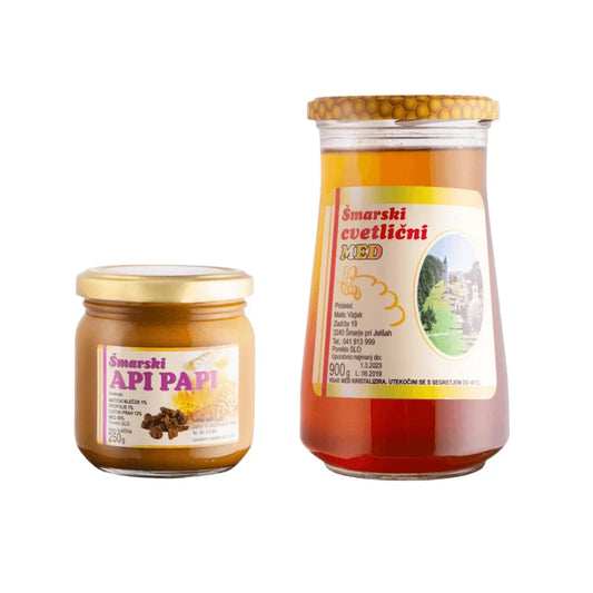 Šmarje flower honey + API PAPI 900g + 250g