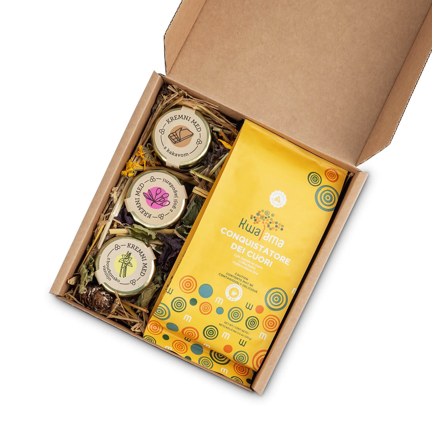Maxi honey ecstasy with premium coffee, Chili Frik sauce or ZEN real tea