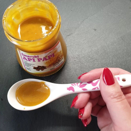 API-PAPI: Flower honey with pollen, propolis and royal jelly 250g