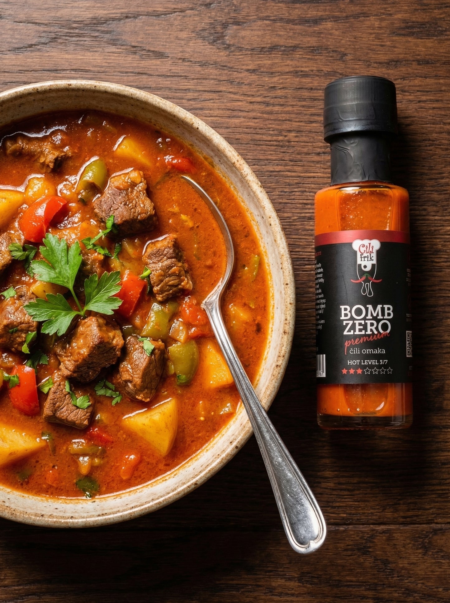 BOMB ZERO: Chili sauce with Mexican beans. Spicy level: 3/7 – 100 ml 
