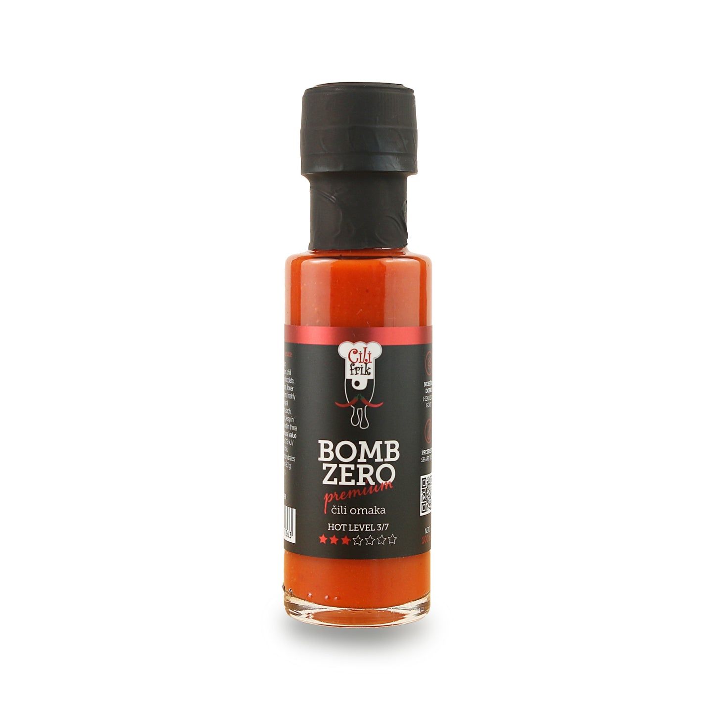 BOMB ZERO: Čili omaka z mehiškim fižolčkom. Stopnja pikantnosti: 3/7 – 100 ml