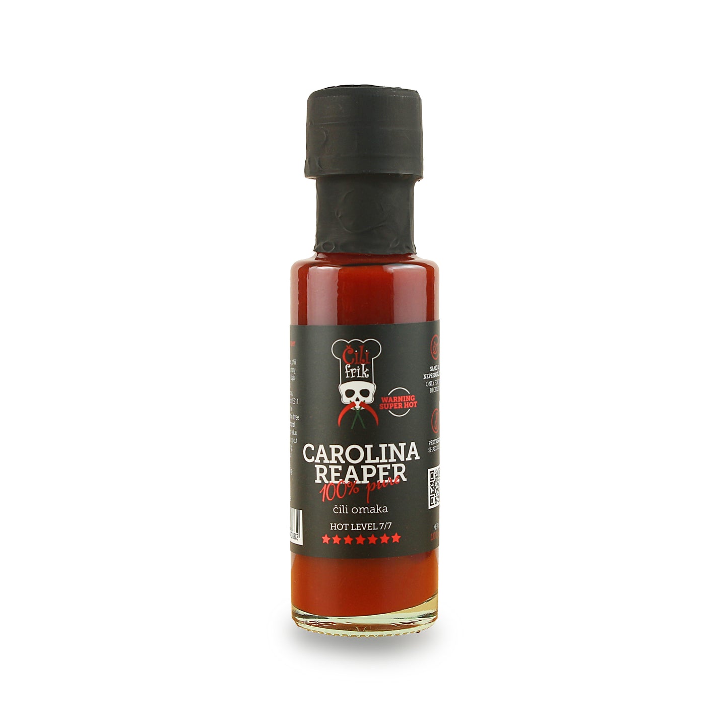 100% CAROLINA REAPER: Najbolj pekoča omaka. Stopnja pikantnosti: 7/7 – 100 ml