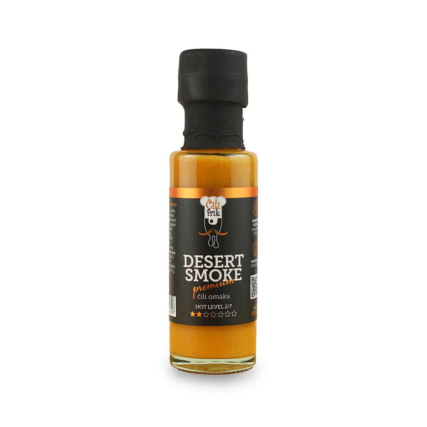 DESERT SMOKE: Habanero čili omaka s curryjem. Stopnja pikantnosti: 2/7 – 100 ml