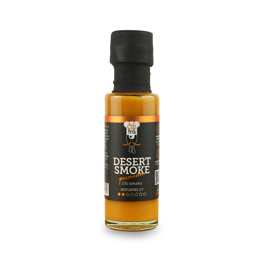 DESERT SMOKE: Habanero čili omaka s curryjem. Stopnja pikantnosti: 2/7 – 100 ml
