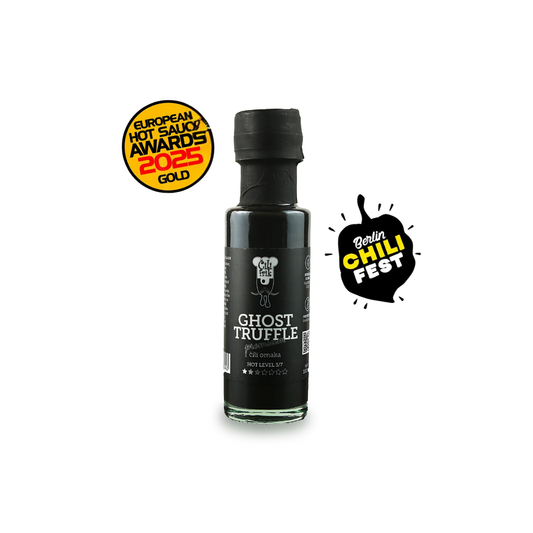 GHOST TRUFFLE: Premium čili omaka. Stopnja pikantnosti: 3/7 – 100 ml