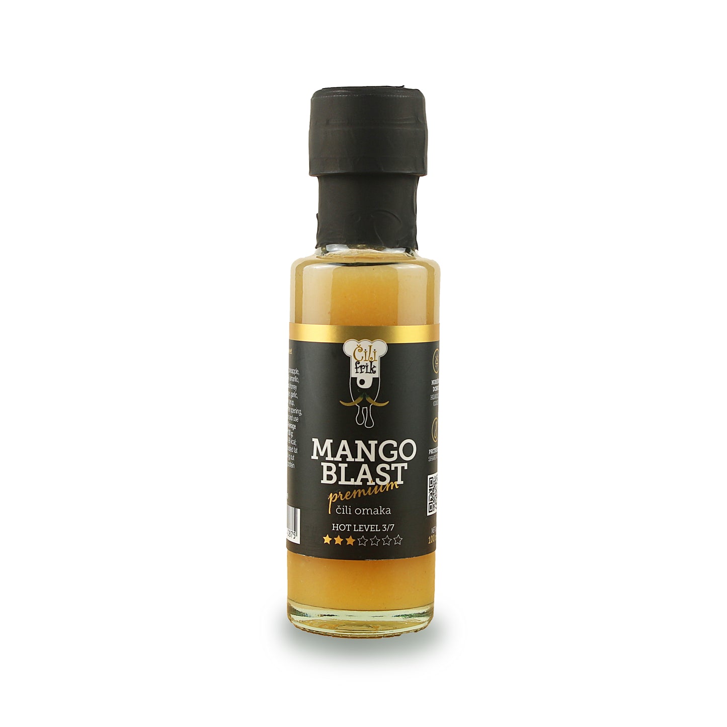 MANGO BLAST: Slatko-ljuti umak od čilija. Razina ljutine: 3/7 – 100 ml 